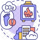 Carbon Dioxide Greenhouse Icon