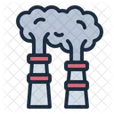 Carbon Dioxide Pollution Emission Icon