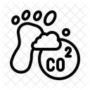 Carbon Footprint Co Pollution Icon