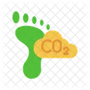 Carbon Footprint Carbon Dioxide Climate Change Icon