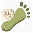 Carbon Footprint Global Warming Climate Change Icon