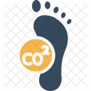 Carbon Footprint Emission Footprint Icon