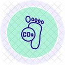 Carbon Footprint Color Circle Icon Icon