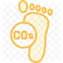 Carbon Footprint Duotone Line Icon Icon