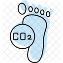 Carbon Footprint Color Shadow Thinline Icon Icon