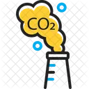 Carbon Emission Factory Icon