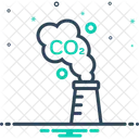 Carbon Emission Factory Icon