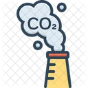 Carbon Emission Factory Icon