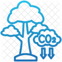 Tree Planting Green Energy Emissions Reduction Icon