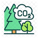 Carbono forestal  Icono