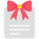 Christmas Card Ribbon Icon