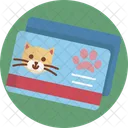 Card Cat Paws Icon