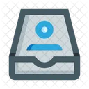 Card Index Drawer Box Icon