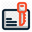Card Key Card Access Lock Icon