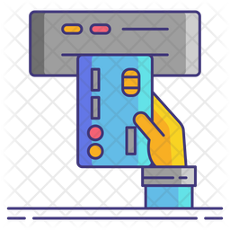 Card Machine Icon - Download in Colored Outline Style