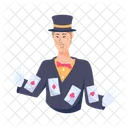 Card Trick Card Magic Circus Magician Icône