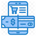 Mobilephone Shopping Payment Icon
