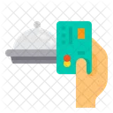 Credit Card Payment Food Tray Hand Icon