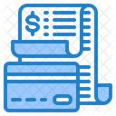 Card Payment Bill Receipt Icon