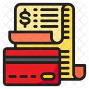Card Payment Bill Receipt Icon