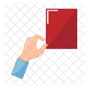 Card red in hand  Icon