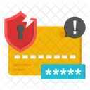 Card security breach  Icon