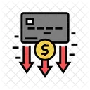 Card Value Down  Icon