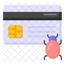 Card Bug Card Virus Infected Card Icon