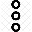 Interface Configuracao Menu Vertical Navegacao Vertical Tres Circulos Botao Menu Pontos Ícone