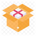 Parcel Cardboard Open Carton Icon