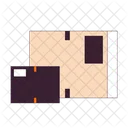Cardboard two boxes  Icon