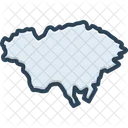 Cardiff Map Continent Icon