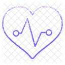 Cardiogram Heart Valentine Icon