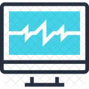 Cardiogram Computer Diagnostic Icon
