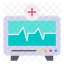 Cardiograma Electrocardiograma Monitor Icono