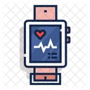 Cardiograma Smartwatch Dispositivo Ícone