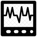 Cardiograma en pantalla  Icono