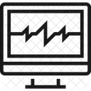 Cardiogramme Ordinateur Diagnostic Icône