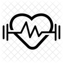 Cardiogramme Symbole De Battement De Coeur Metaphore Des Impulsions Icône