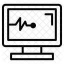 Cardiologia batida no monitor  Ícone