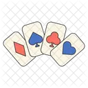 Cards line filled illustration  Icon