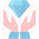 Care Diamond Hands Icon
