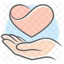 Care Heart Hand Icon