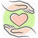Heart Hands Care Icon