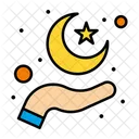 Care Hand Moon Icon