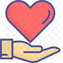 Care Sign Hand Heart Icon