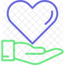 Care Sign Hand Heart Icon