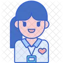 Care Worker Female  Icon