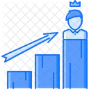 Career Growth Stairs Icon