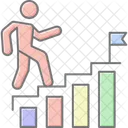 Career Ladder Lineal Color Icon Icon